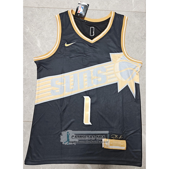 Camiseta Phoenix Suns Devin Booker NO 1 Select Series Oro Negro